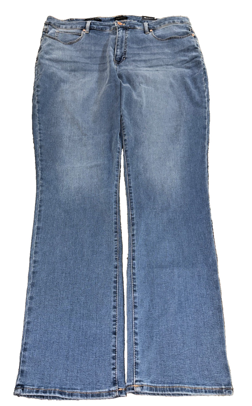 NWT Talbots High Waist Straight Leg Jeans 16W Rio Wash Plus Size